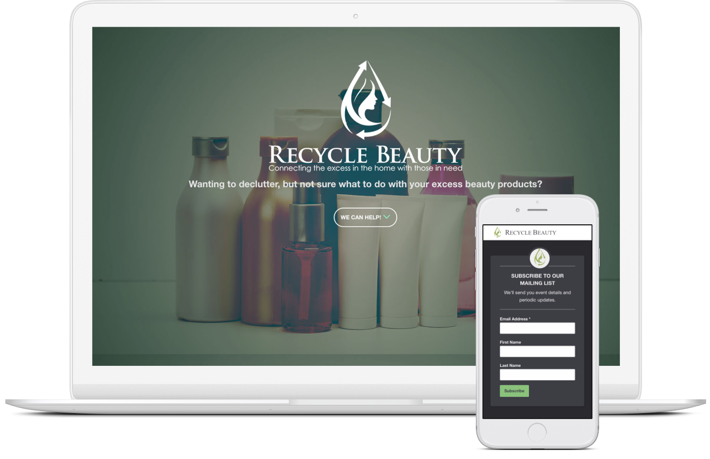 Screenshot of Recycle Beauty website